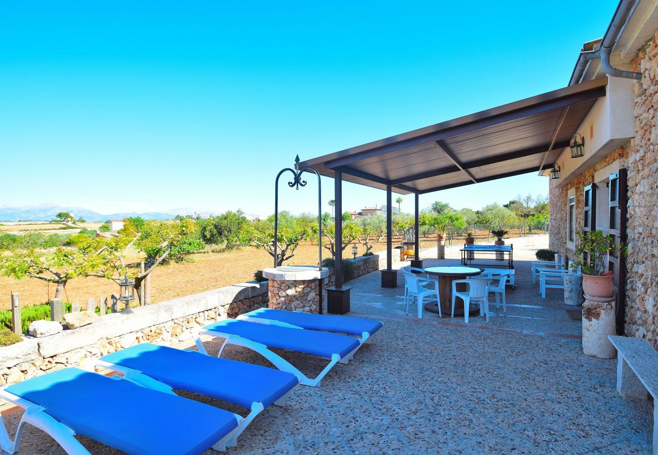 Особняк на Santa Margalida - Es Bosquerró 054 fantástica finca con piscina vallada, zona infantil, terraza, barbacoa y WiFi