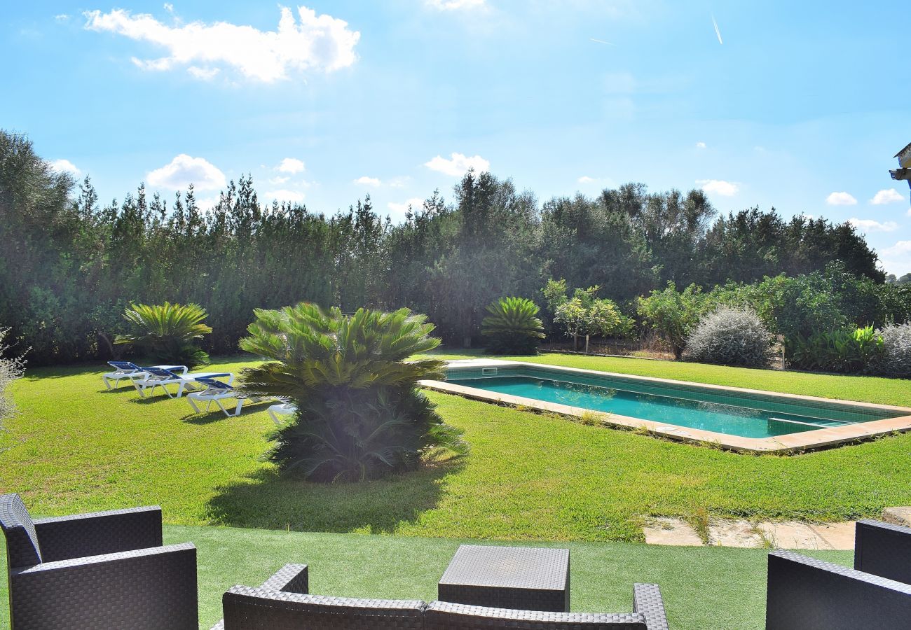 Особняк на Can Picafort - Son Morey Tarongers 108 fantástica finca con piscina privada, jardín, terraza y aire acondicionado